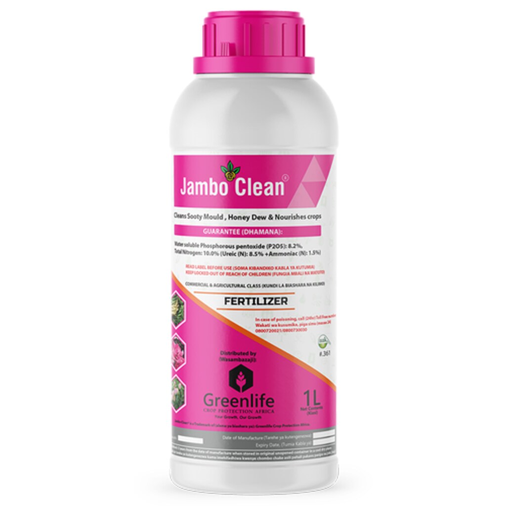 Greenlife Jambo Clean foliar fertilizer bottle